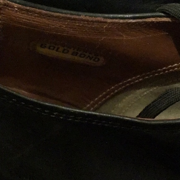 Preloved vintage all leather wingtip black size 9d Gold Bond main image 6